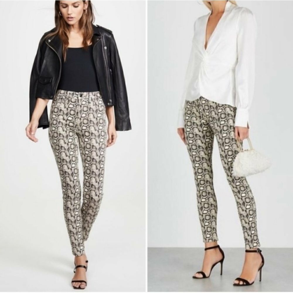 Good American Snake Print Jeans Sz 0/25